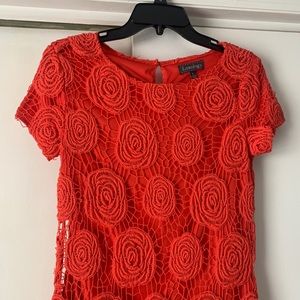 Coral textured dress